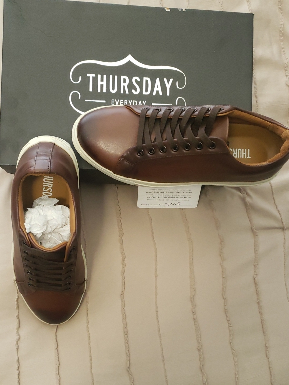 Thursday Men's Brown Leather Sneakers